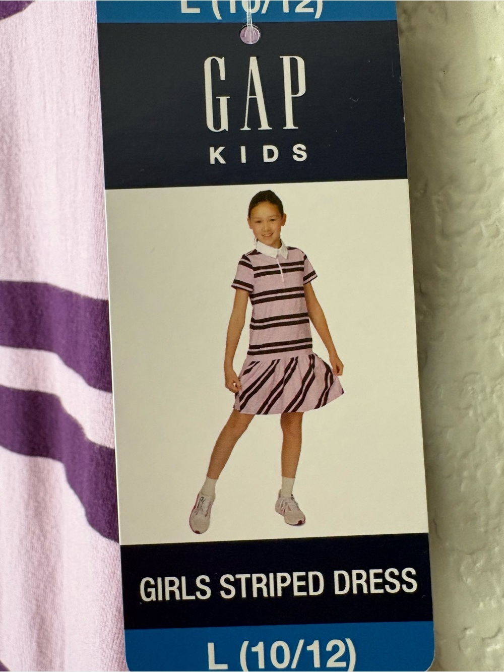 GAP Kids Pink and Purple Striped Polo Dress
